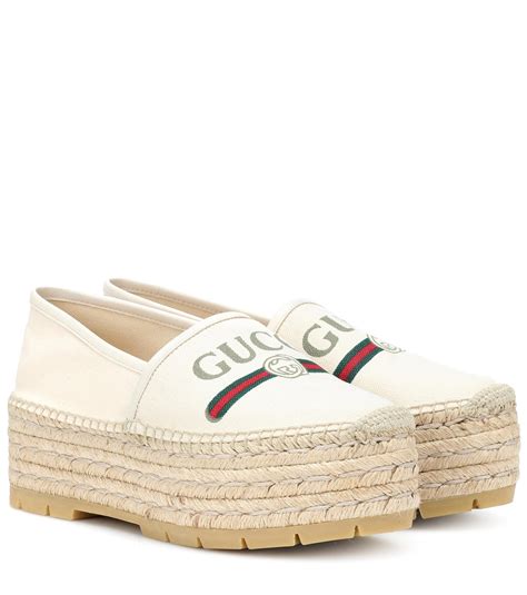 gucci espadrilles logo|gucci platform espadrilles.